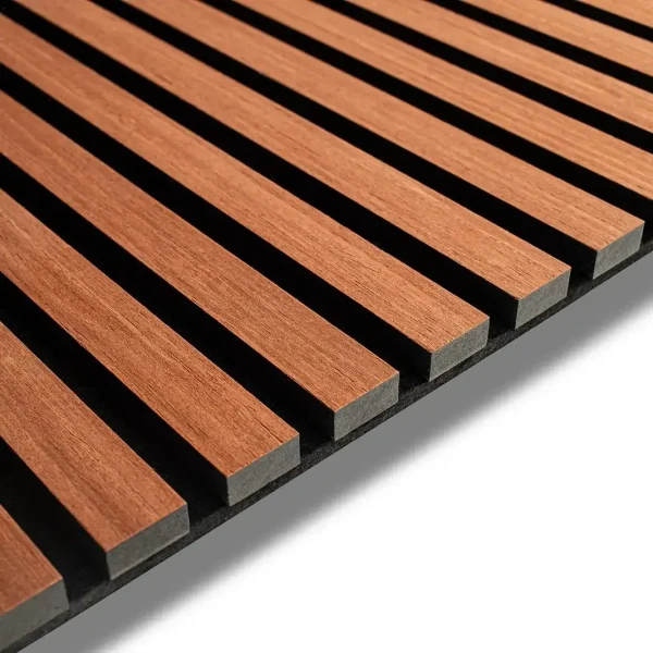 Wood Slat Acoustic Panel by DECIBEL -  120cmx60cm, Mahogany