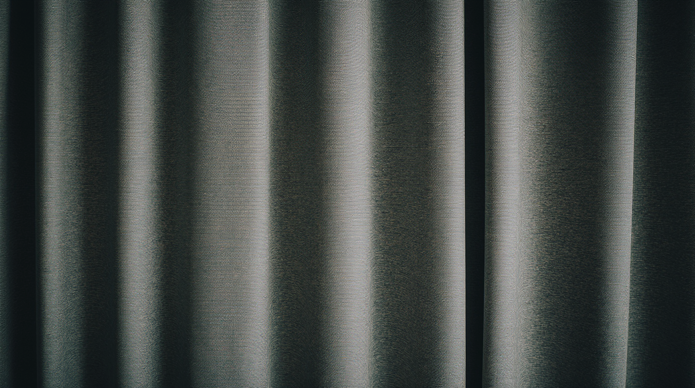 Close-up texture of heavy acoustic curtains