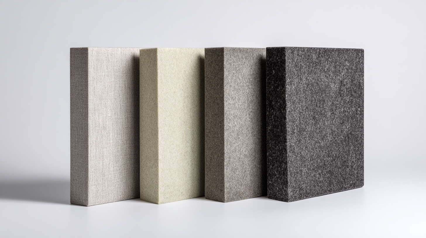 Acoustic panels in different thicknesses