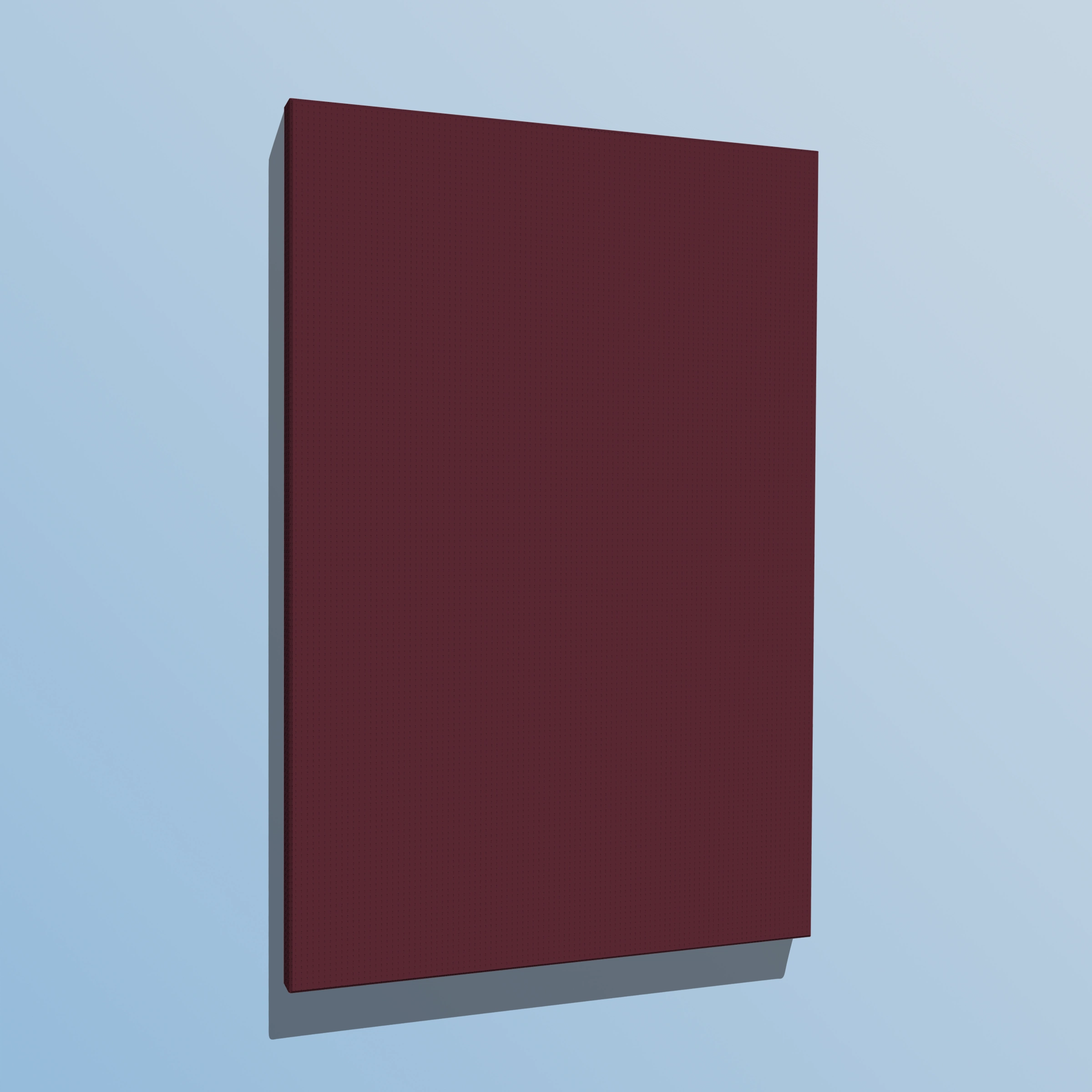 Acoustic Panel with Inner Frame - 4'x6', 2 inch, Beveled, Matte Maroon ...